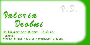 valeria drobni business card