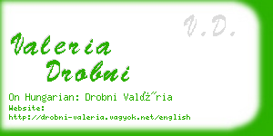 valeria drobni business card